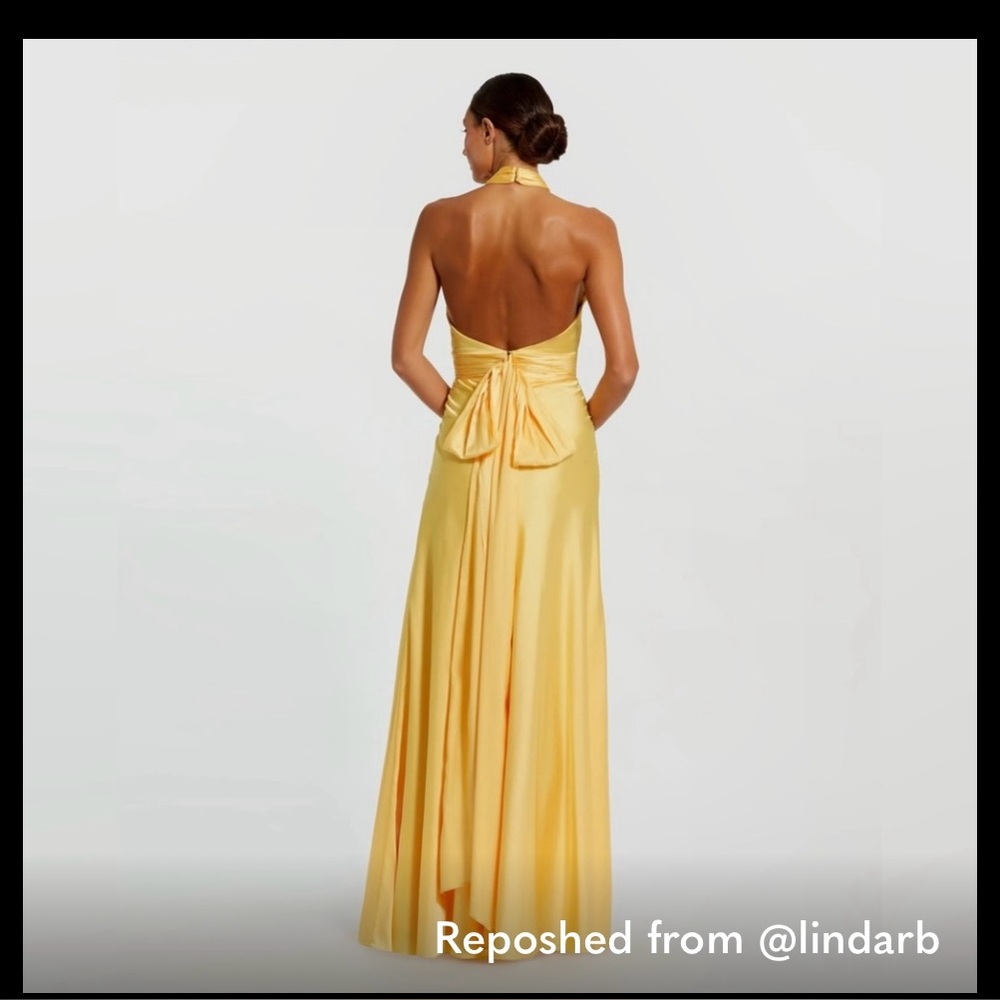 Mac Duggal Sunlit Yellow Maxi Dress - Picture 2 of 13